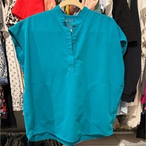 Figs teal rafeala oversize top